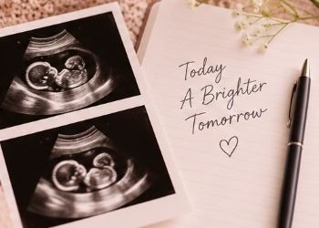 Ultrasound images representing continuous care throughout pregnancy