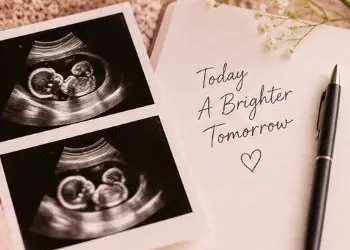 Ultrasound images representing continuous care throughout pregnancy